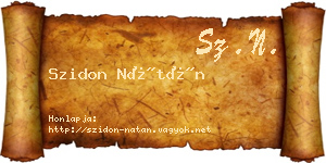 Szidon Nátán névjegykártya